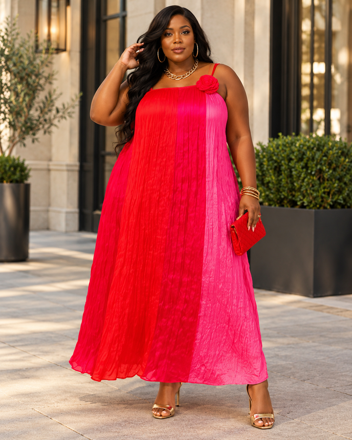 Sunset Bloom Maxi – Plus Size