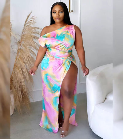 Aura Off Shoulder Maxi Dress - Plus Size