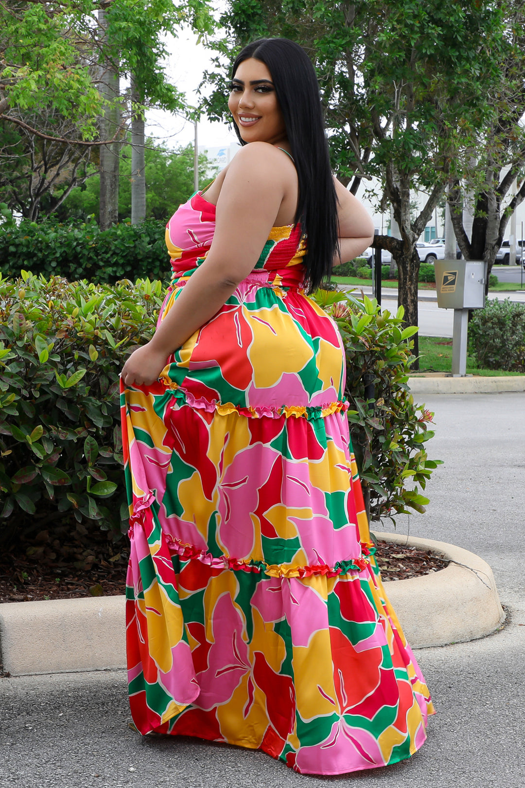 Miss Miami Plus Size Multi Color Dress – Fasheabe
