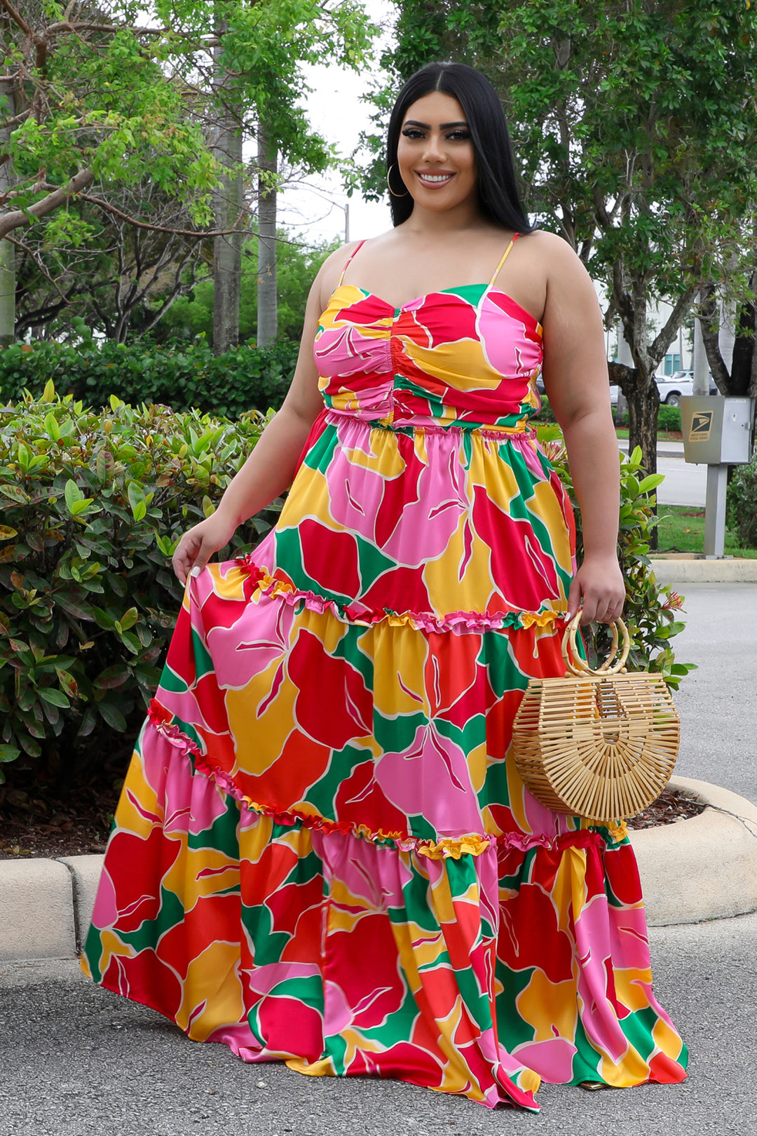 Miss Miami Plus Size Multi Color Dress Fasheabe Miss Miami Plus Size Multi Color Dress Fasheabe