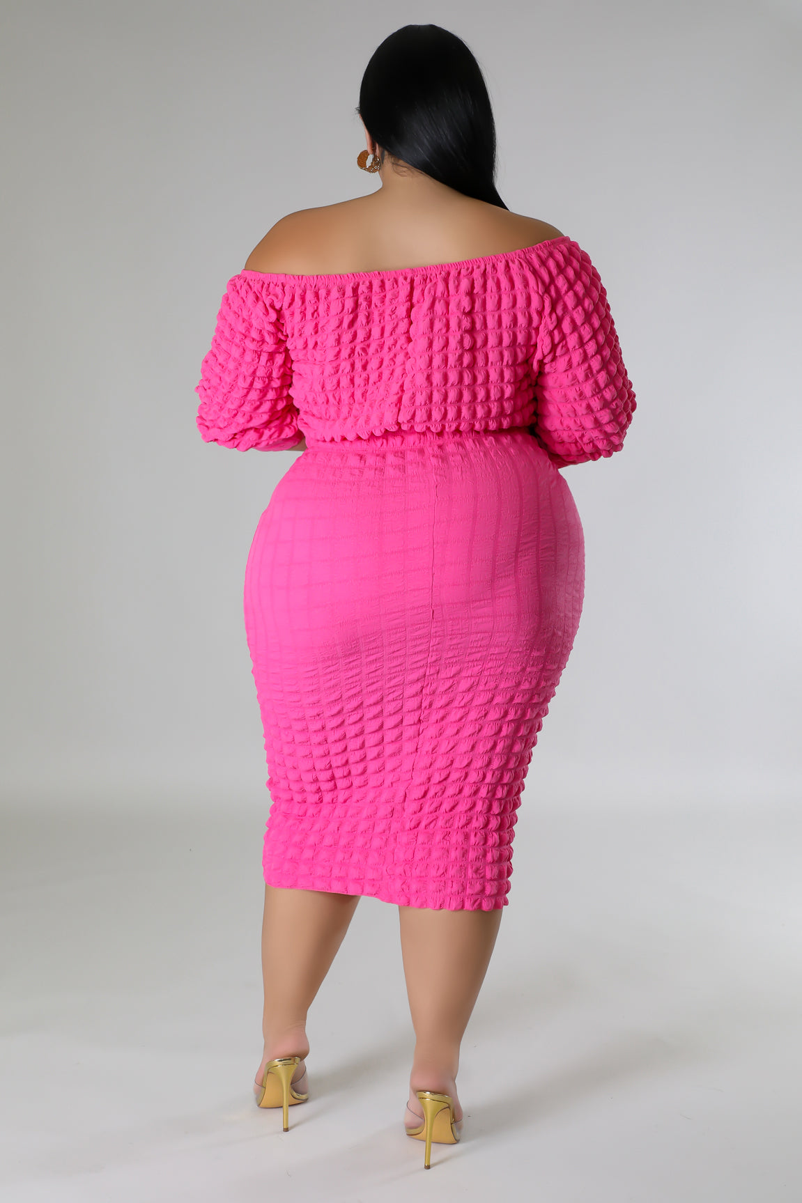 Ready To Mingle Plus Size Skirt Set - Pink