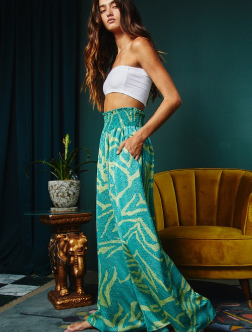 The Alma Multi Print Wide Leg Maxi Pants