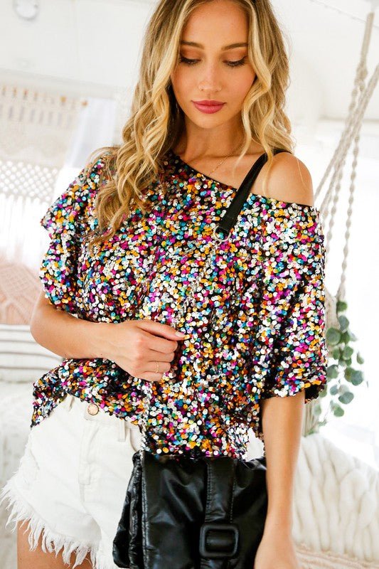 Vegas Lights Sequin Top