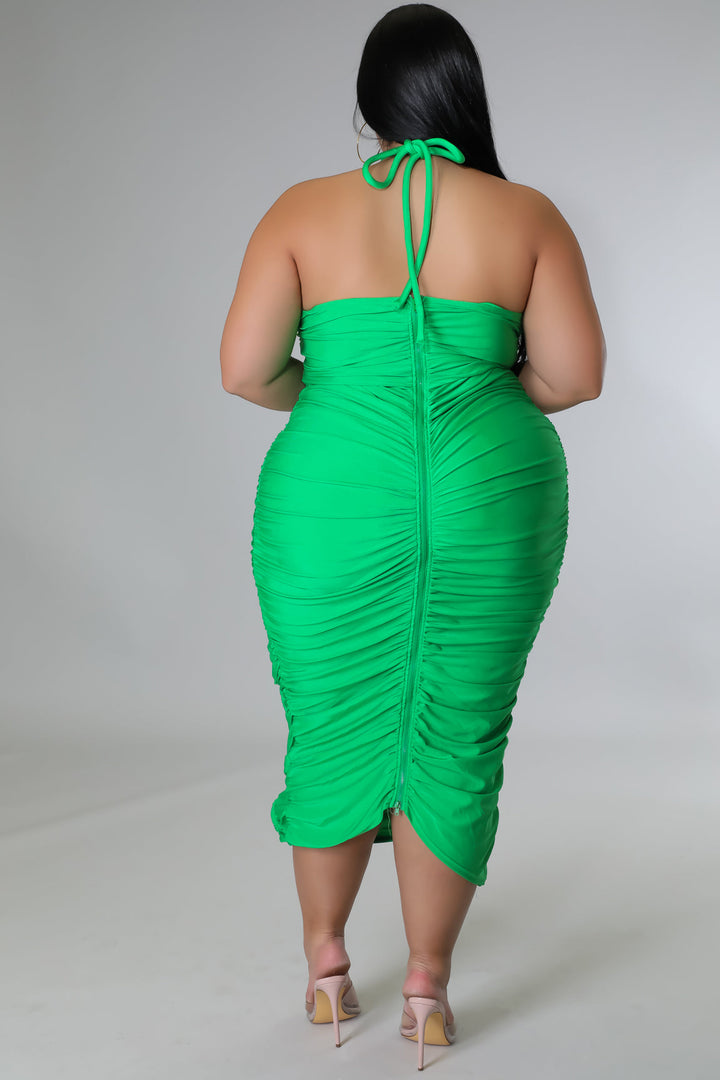 Envy Me Strapless Cutout Dress - Green