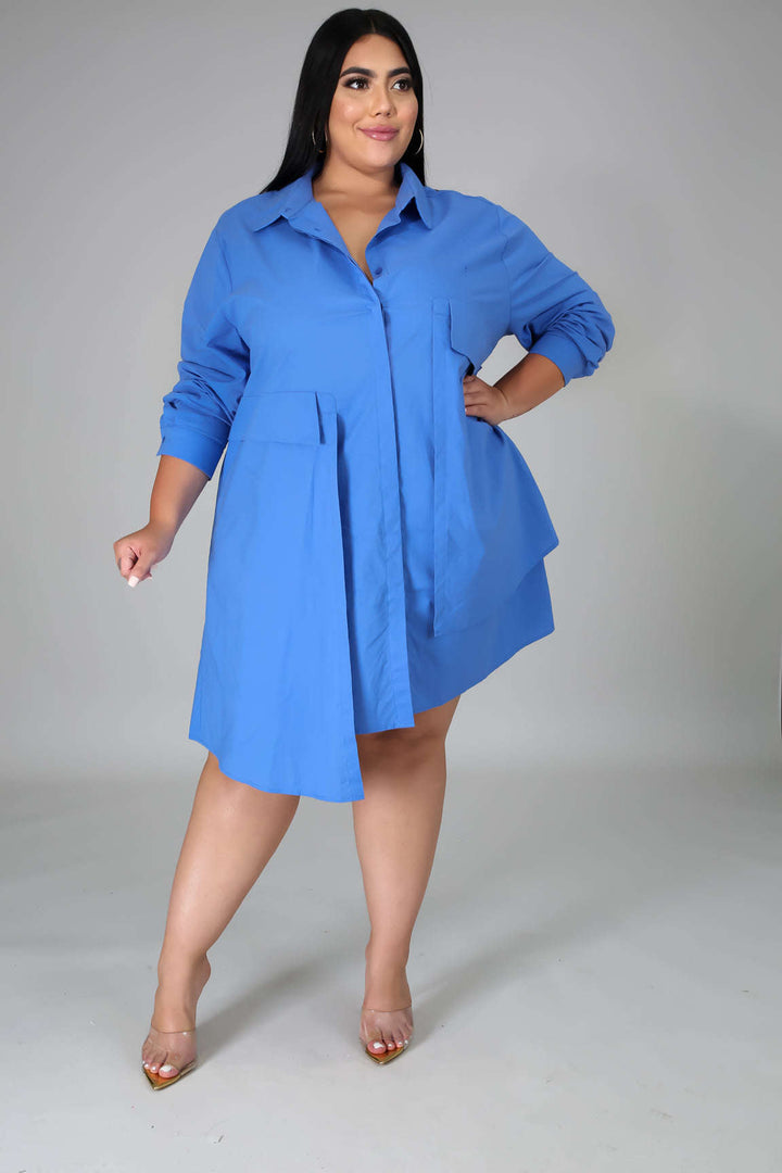 Fasheabe Lizzo Tunic Dress - Blue